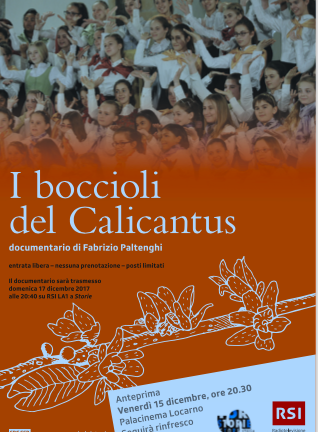 Anteprima al Palacinema del documentario:                      I boccioli del Calicantus